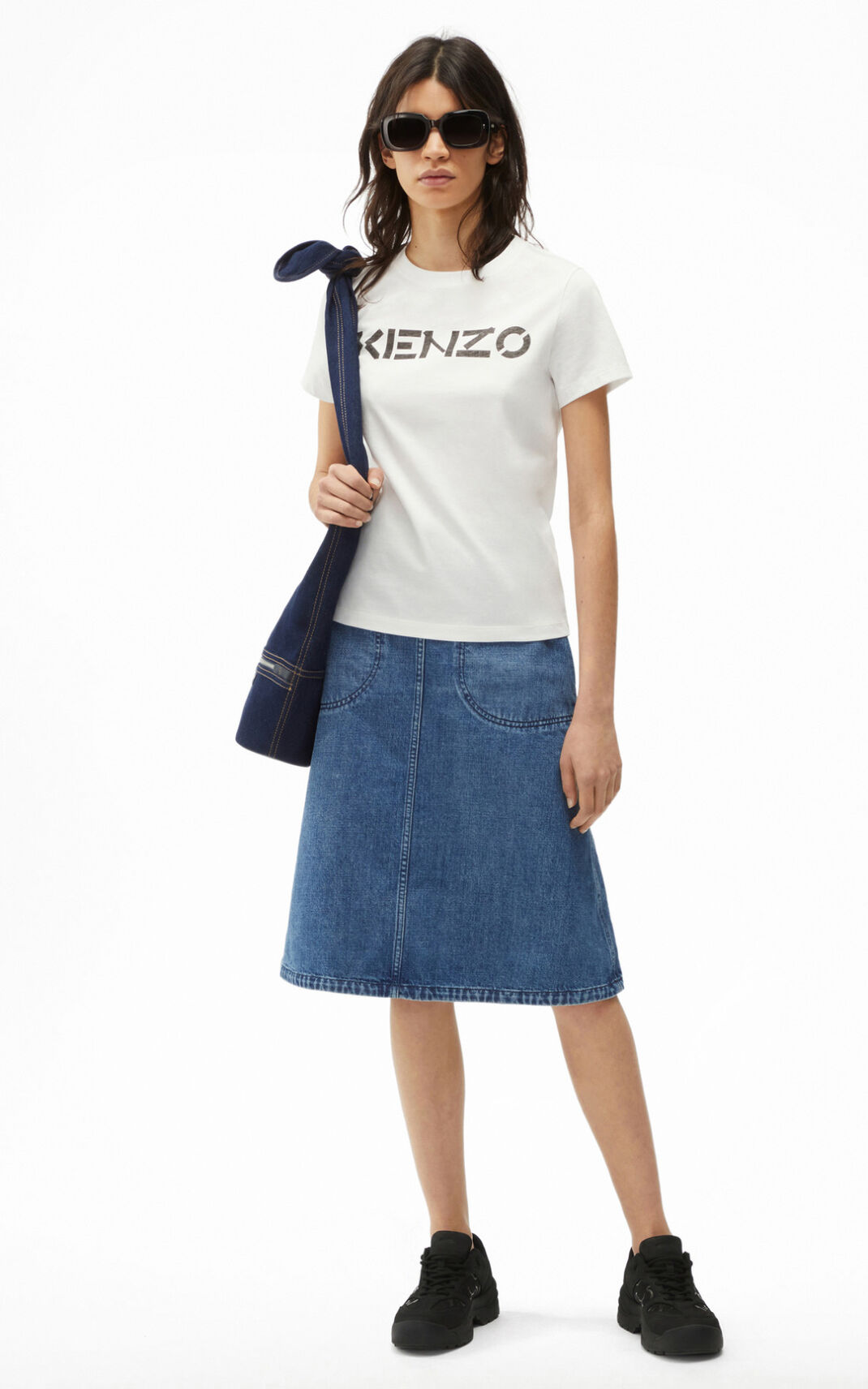 Kenzo Logo T-shirts Dame - Hvide DK-764141